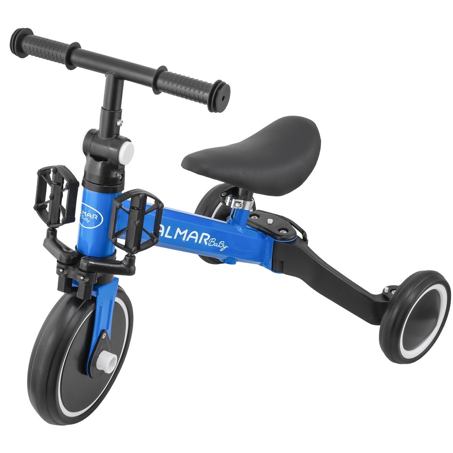 ALMAR Baby Triciclo 3 en 1, bicicleta correpasillos, bicicleta con pedales, bici bebé de 18 meses a 5 años, 25kg, asiento ajustable