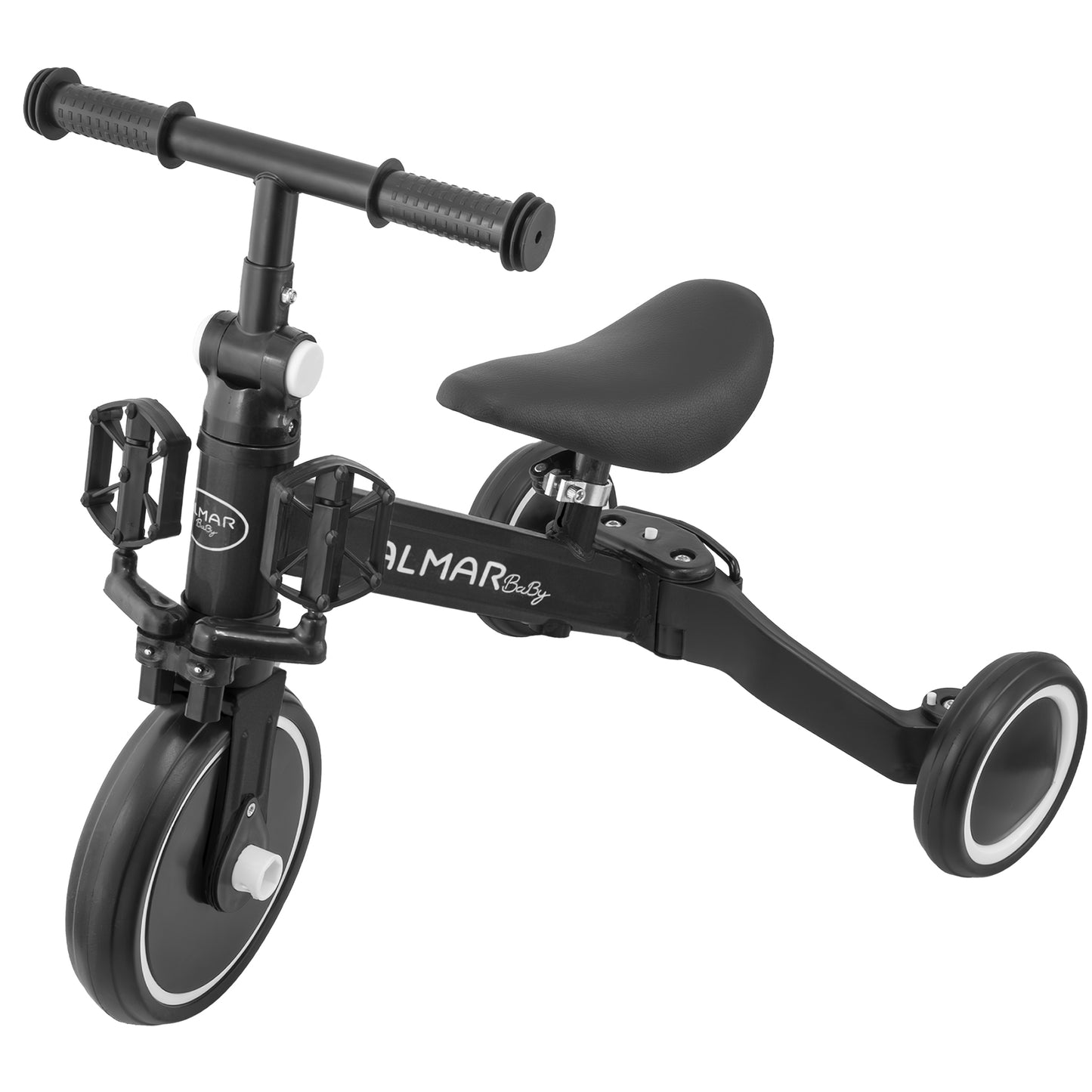 ALMAR Baby Triciclo 3 en 1, bicicleta correpasillos, bicicleta con pedales, bici bebé de 18 meses a 5 años, 25kg, asiento ajustable