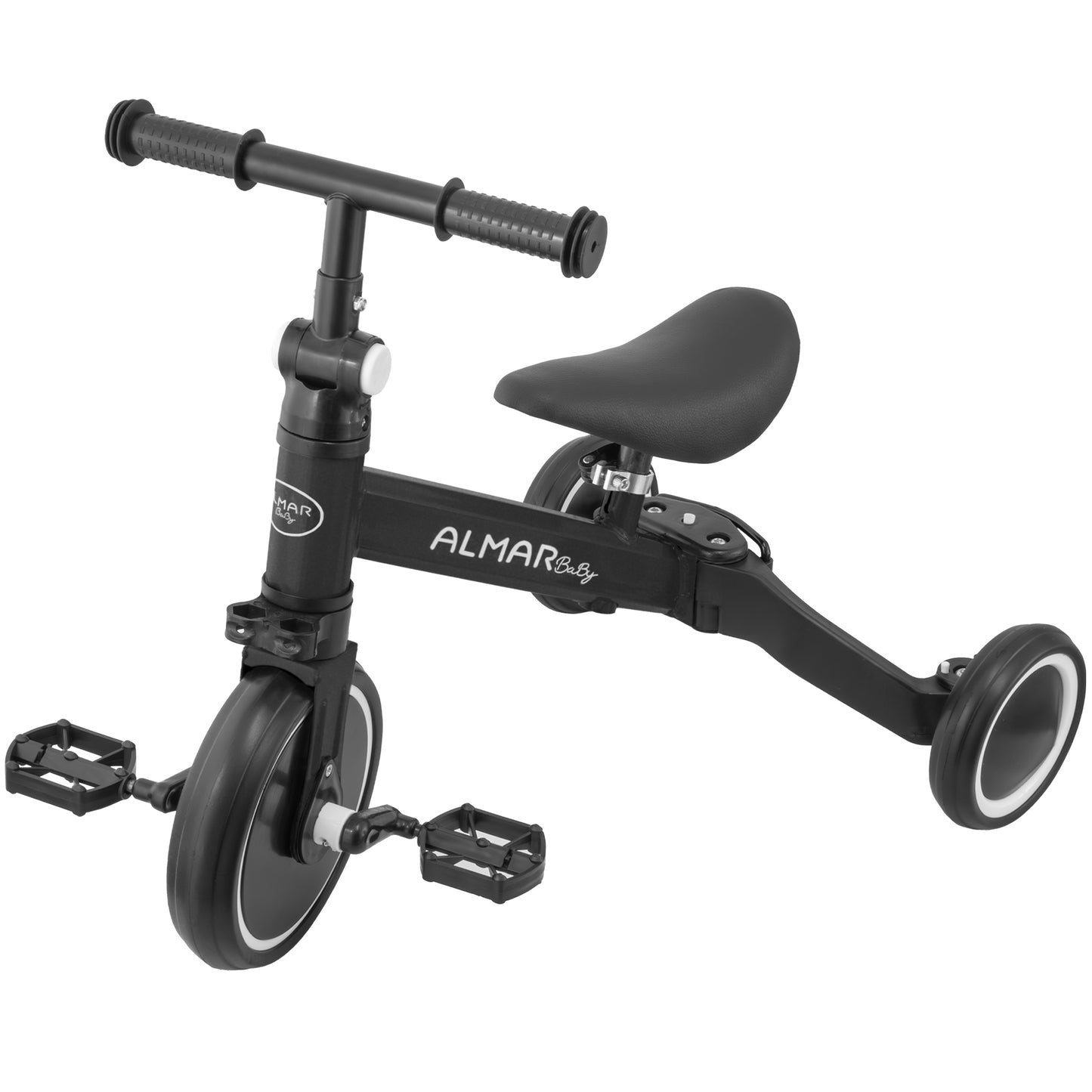 ALMAR Baby Triciclo 3 en 1, bicicleta correpasillos, bicicleta con pedales, bici bebé de 18 meses a 5 años, 25kg, asiento ajustable
