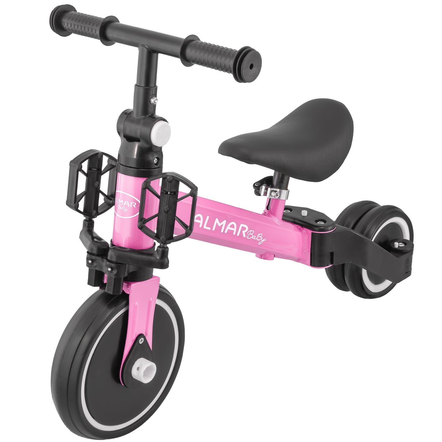 ALMAR Baby Triciclo 3 en 1, bicicleta correpasillos, bicicleta con pedales, bici bebé de 18 meses a 5 años, 25kg, asiento ajustable