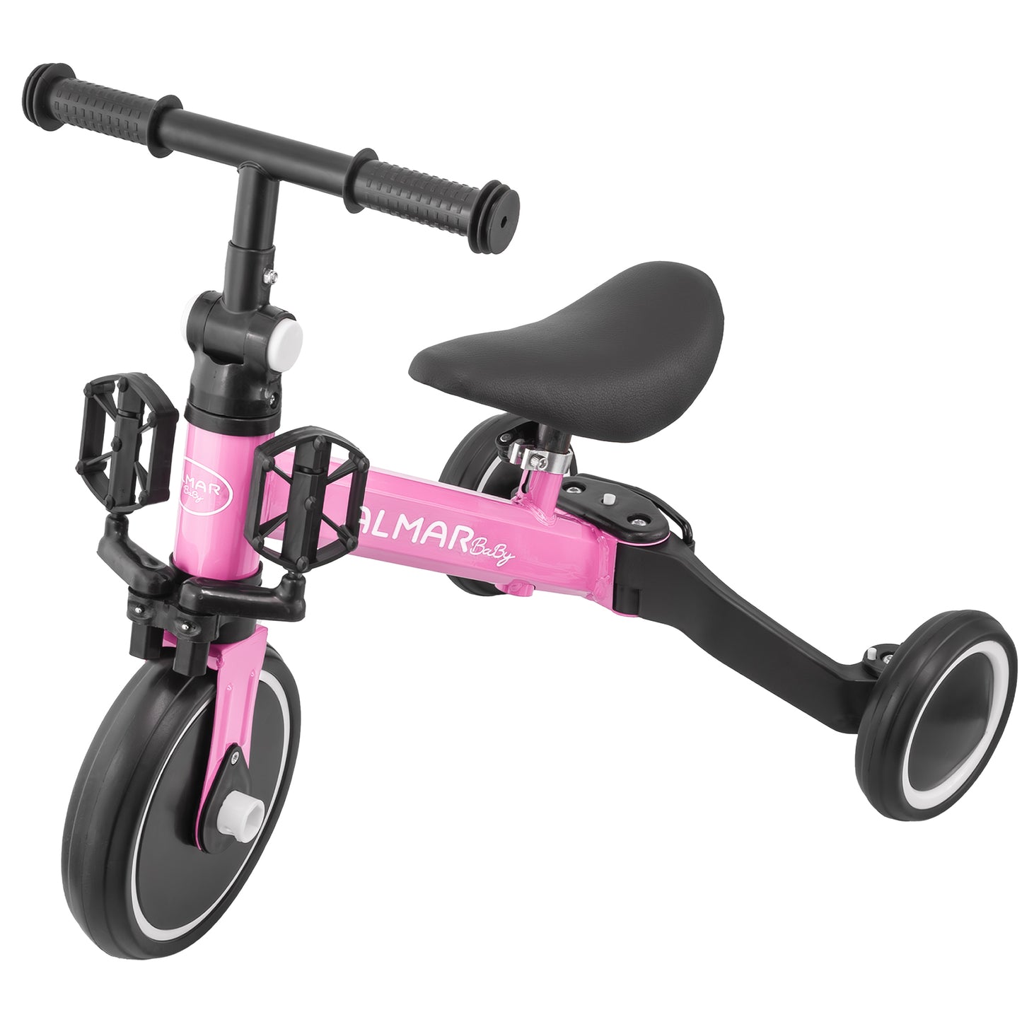 ALMAR Baby Triciclo 3 en 1, bicicleta correpasillos, bicicleta con pedales, bici bebé de 18 meses a 5 años, 25kg, asiento ajustable