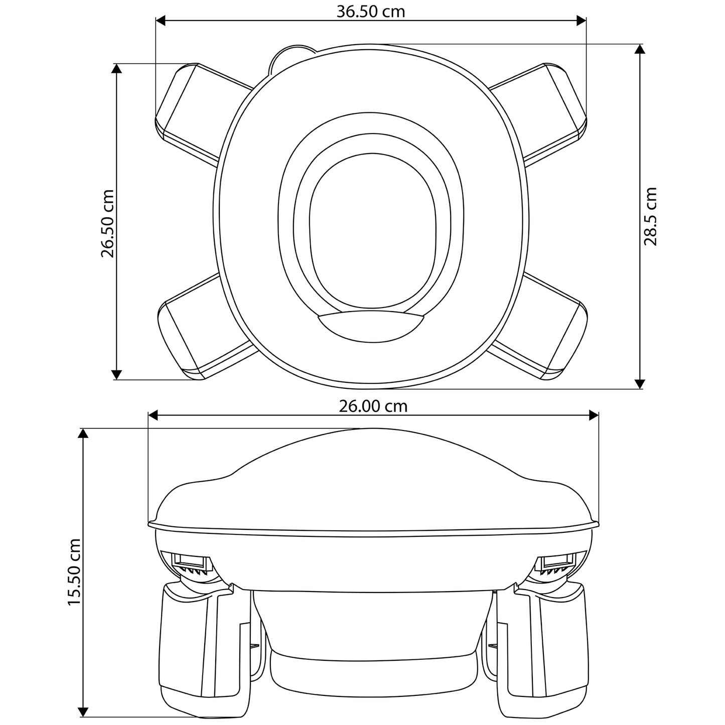 ALMAR Baby Orinal portátil reductor de wc plegable