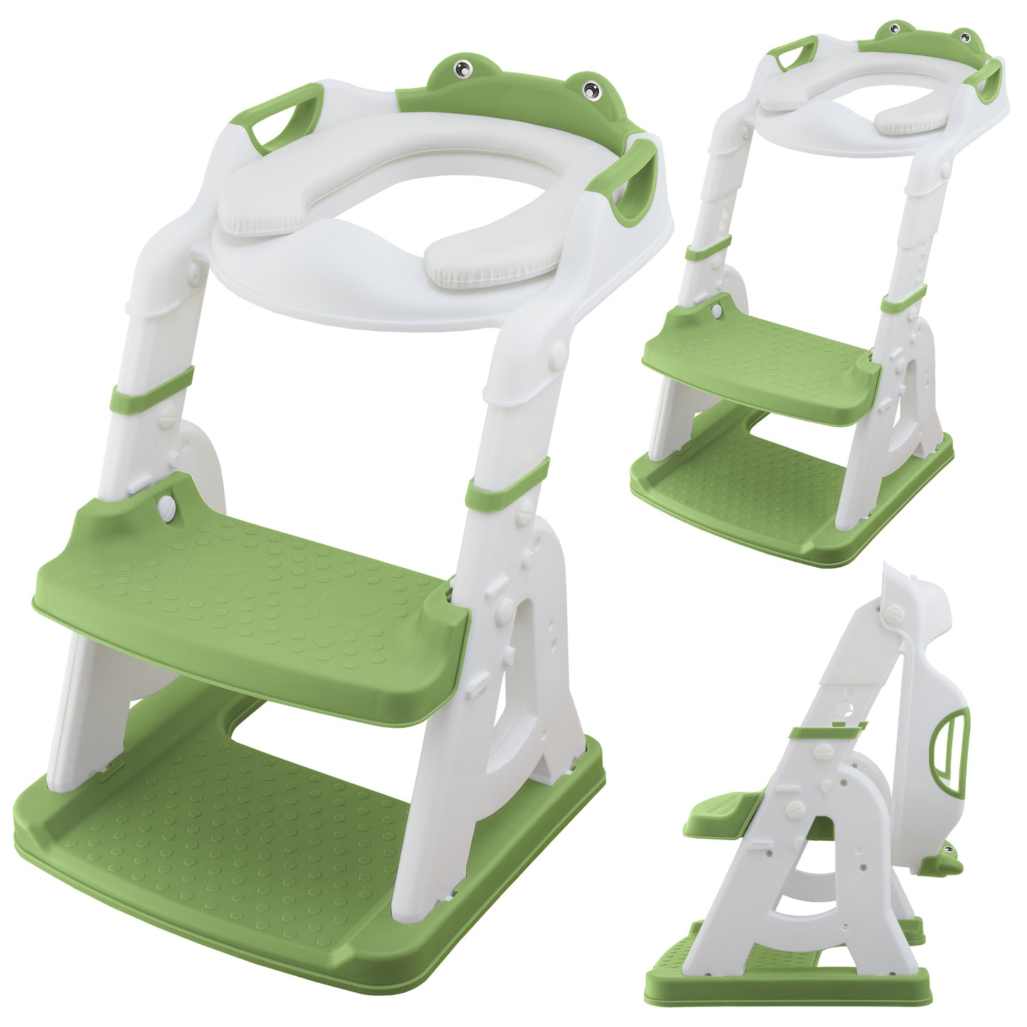 Escalera wc - Asiento Inodoro Infantil con Escalera – Reductor WC para Niño o Niña, con Peldaños Antideslizantes y Asiento Suave – Entrenador de Baño para Niños de 1 a 7 Años