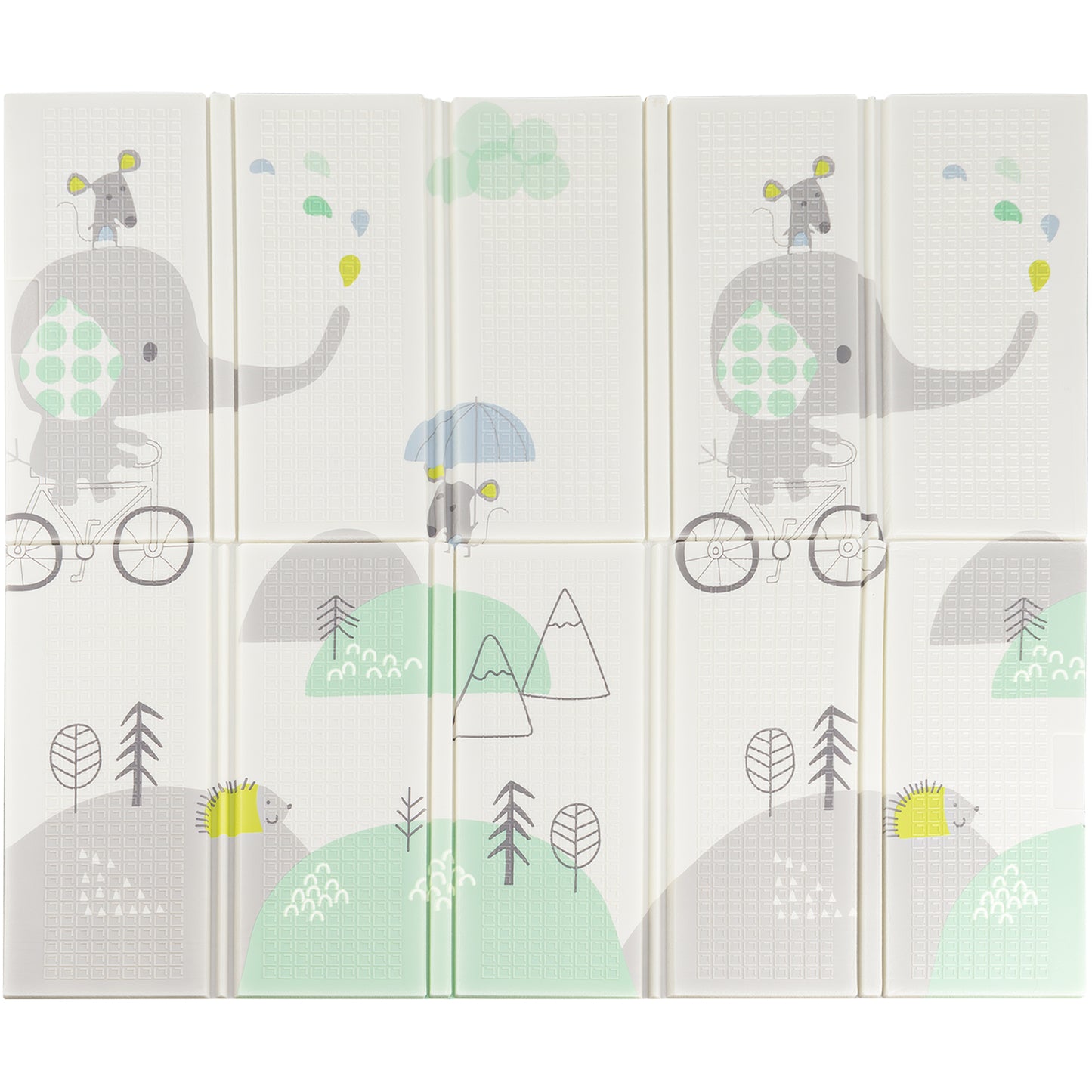 Almar Baby Alfombra Bebe Acolchada 1cm de Grosor Plegable Reversible Tapete de Actividades para Bebes y niños Modelo 2