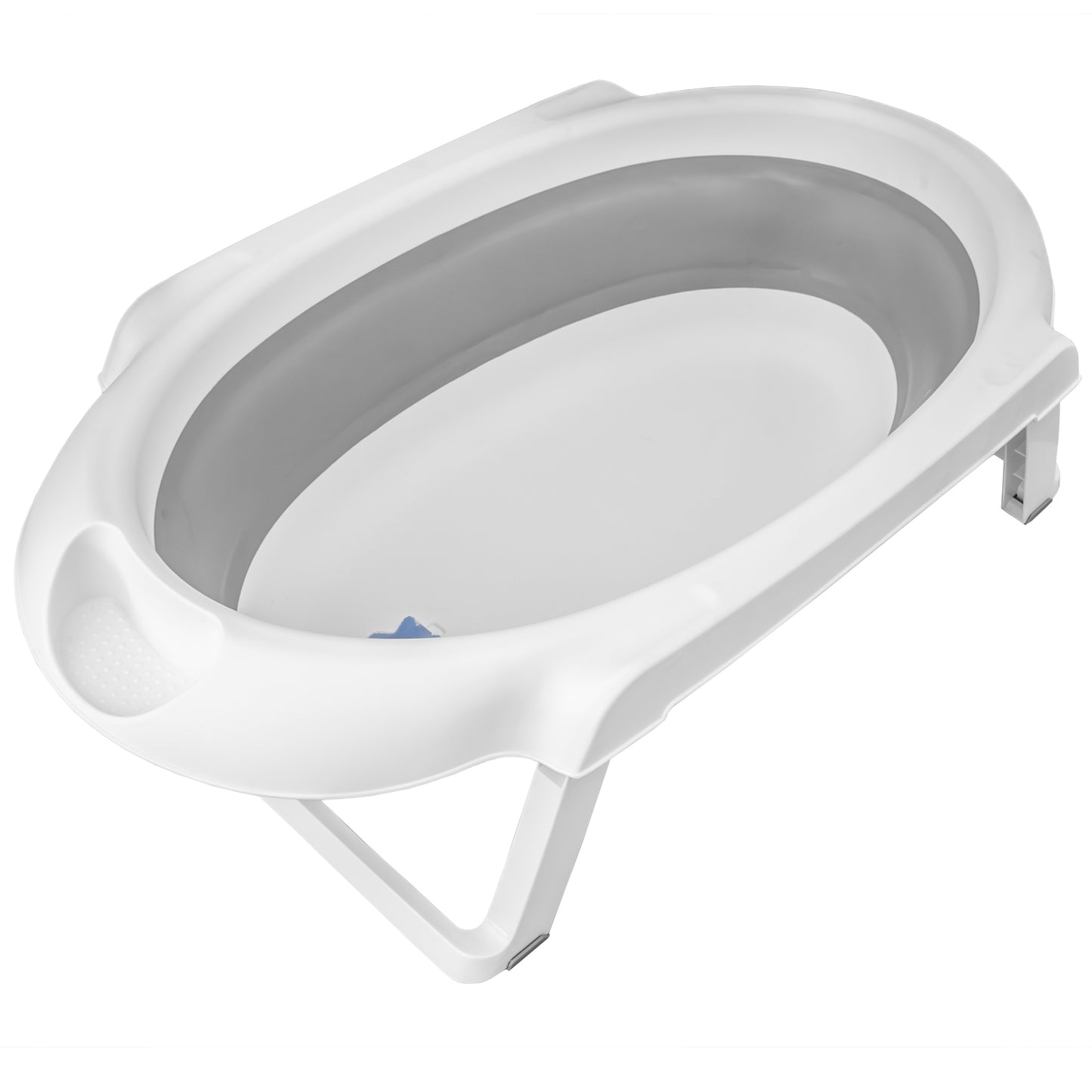 ALMAR Baby Bañera plegable para bebe con patas con tapón y antideslizante bañera portátil