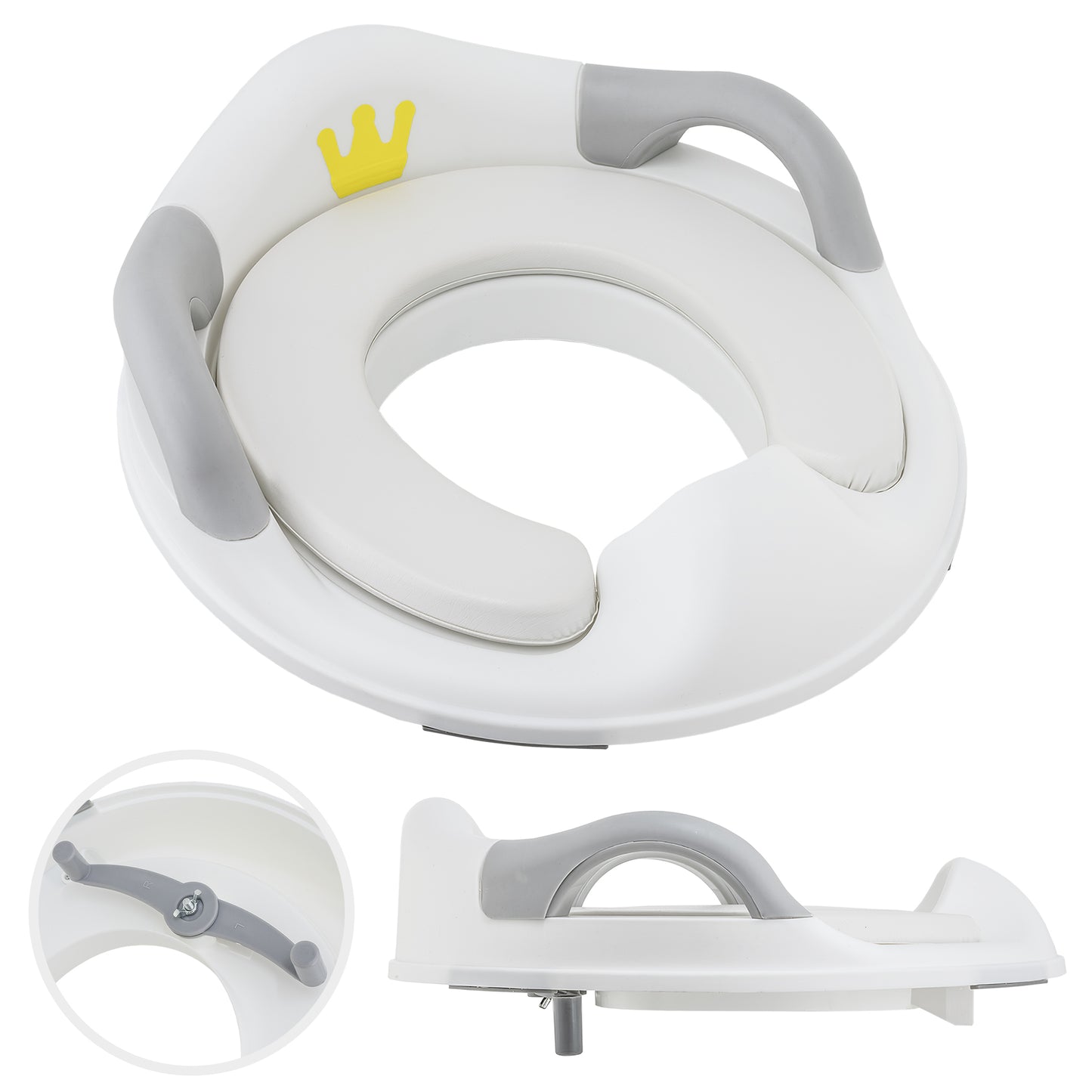 Almar Baby Adaptador wc - Asiento Reductor de Inodoro para Niños – Entrenador de Baño con Asas y Respaldo, Cojín Acolchado y Diseño Antideslizante – Universal