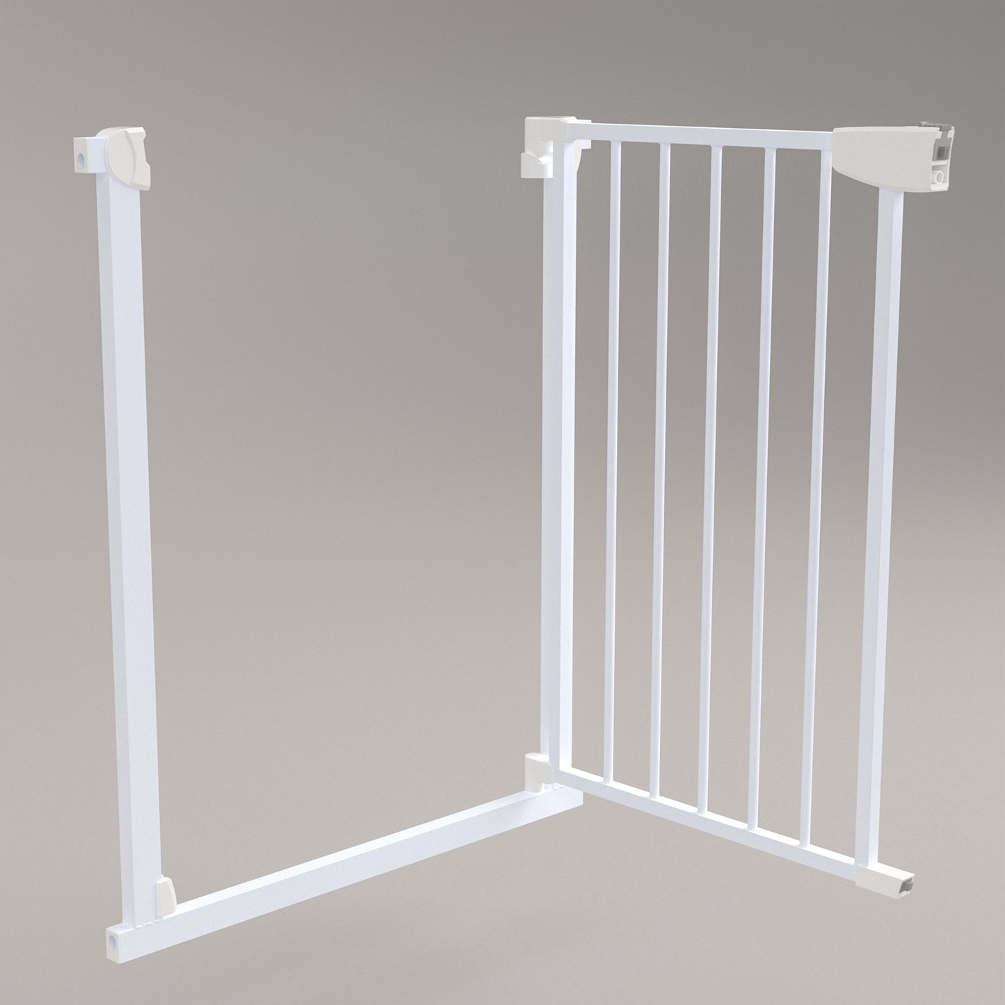 ALMAR Baby Barrera de seguridad 67 a 74 cm para puertas, pasillos o escaleras para niños o mascotas con cierre de seguridad