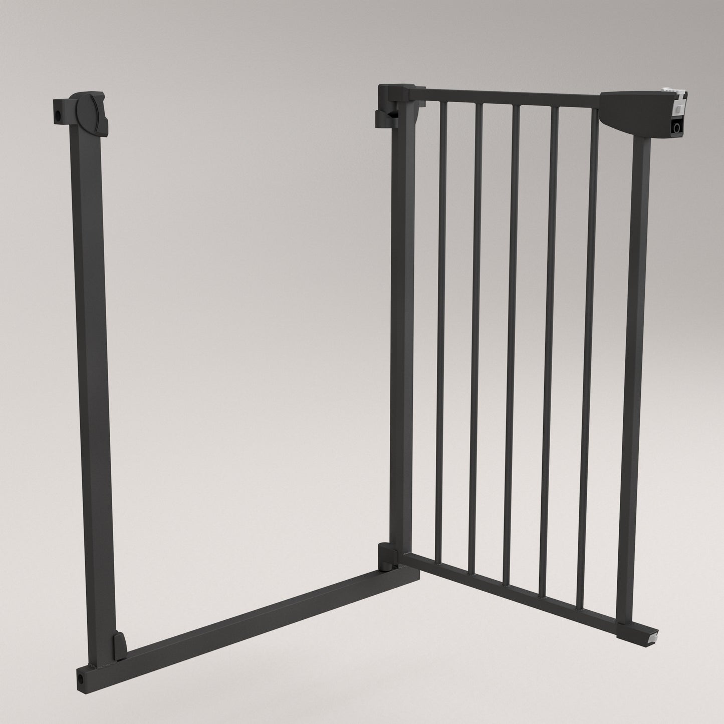 ALMAR Baby Barrera de seguridad 67 a 74 cm para puertas, pasillos o escaleras para niños o mascotas con cierre de seguridad