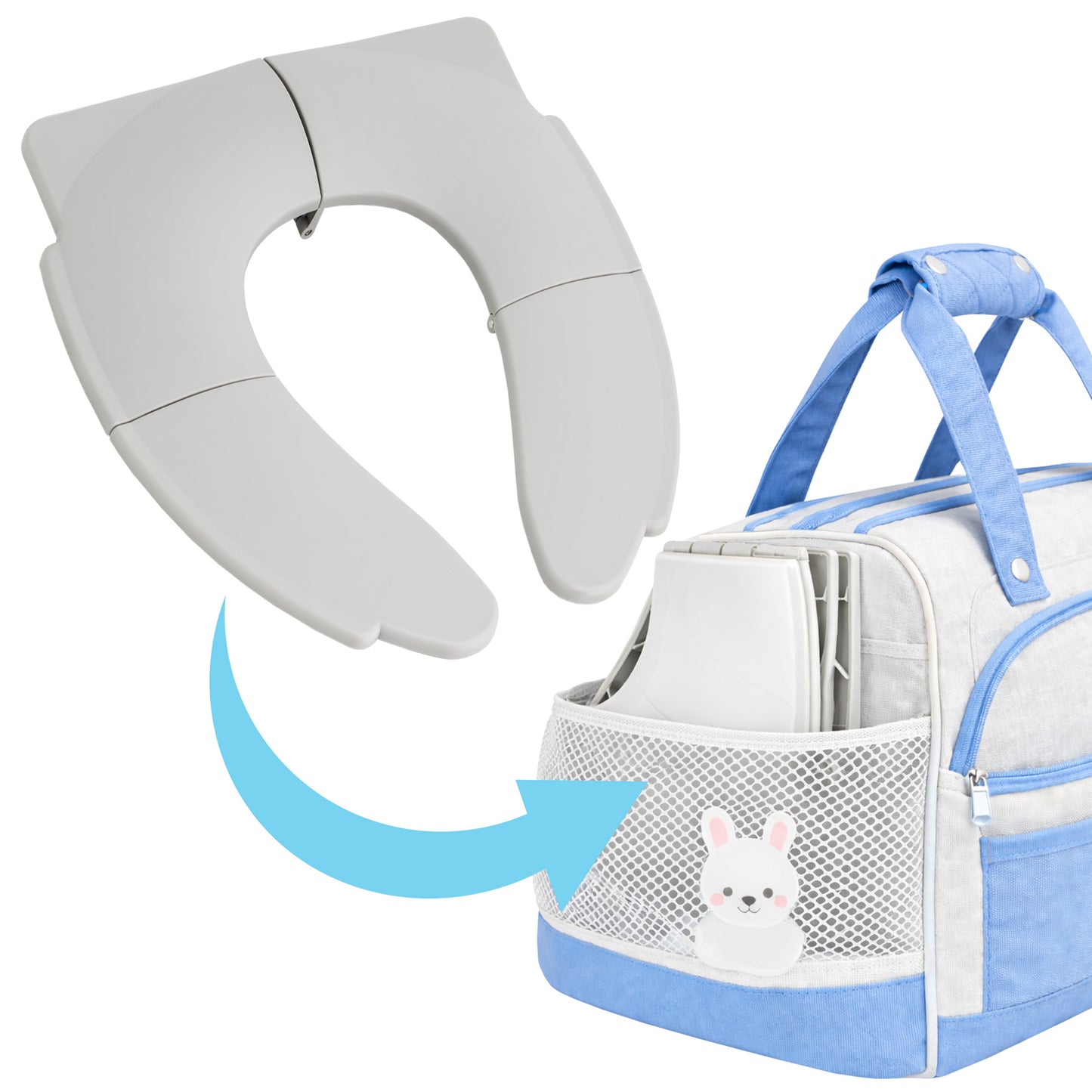 Almar Baby Reductor WC Plegable para Niños – Adaptador de Inodoro Infantil Antideslizante, Portátil y Compacto – Ideal para Aprender a Ir al Baño