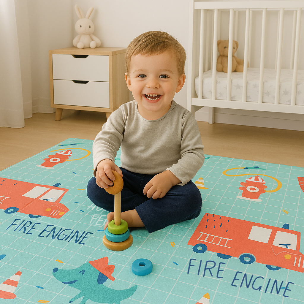 Almar Baby Alfombra Bebe Acolchada 1cm de Grosor Plegable Reversible Tapete de Actividades para Bebes y niños Modelo 3