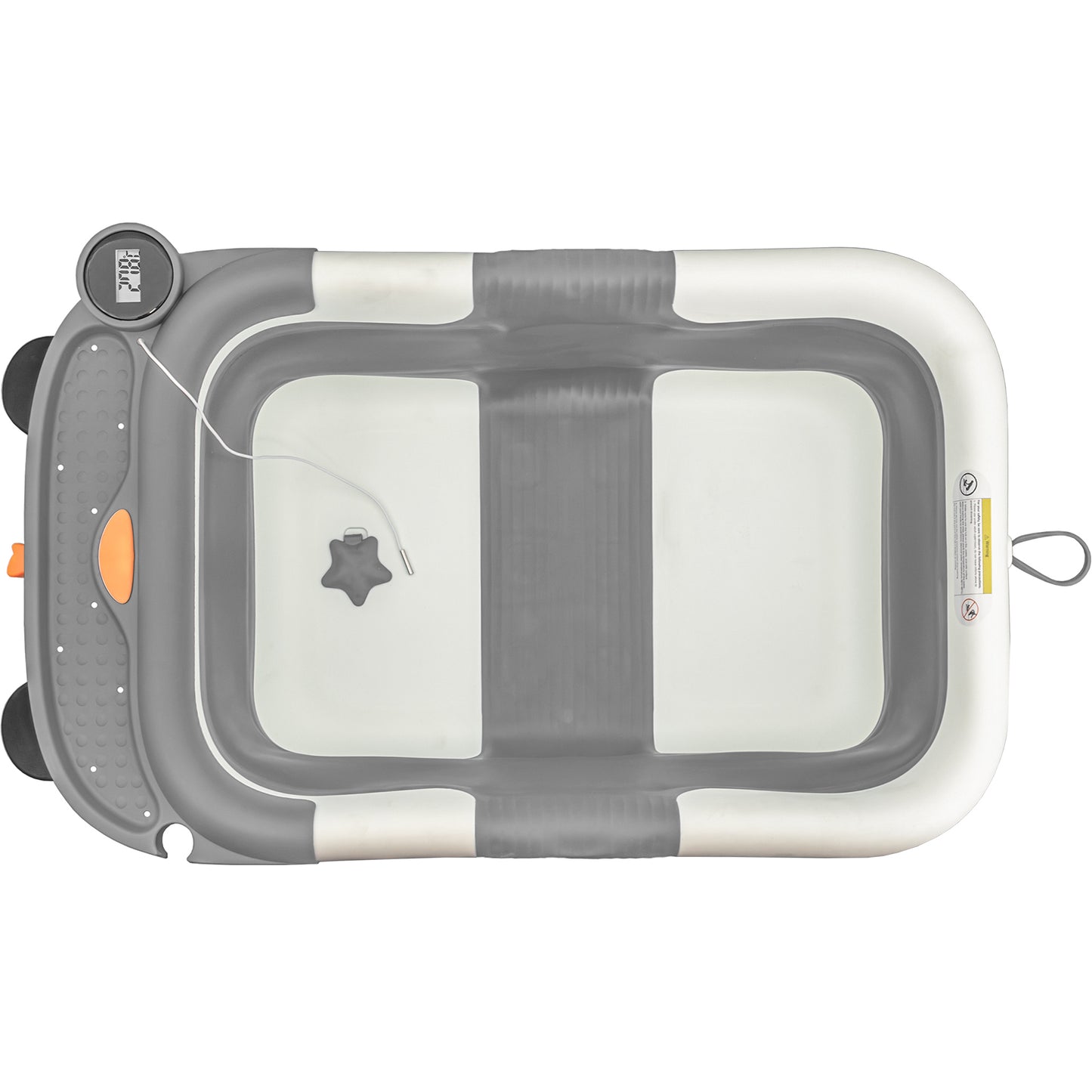 ALMAR Baby Bañera plegable compacta con cojín reductor y termómetro