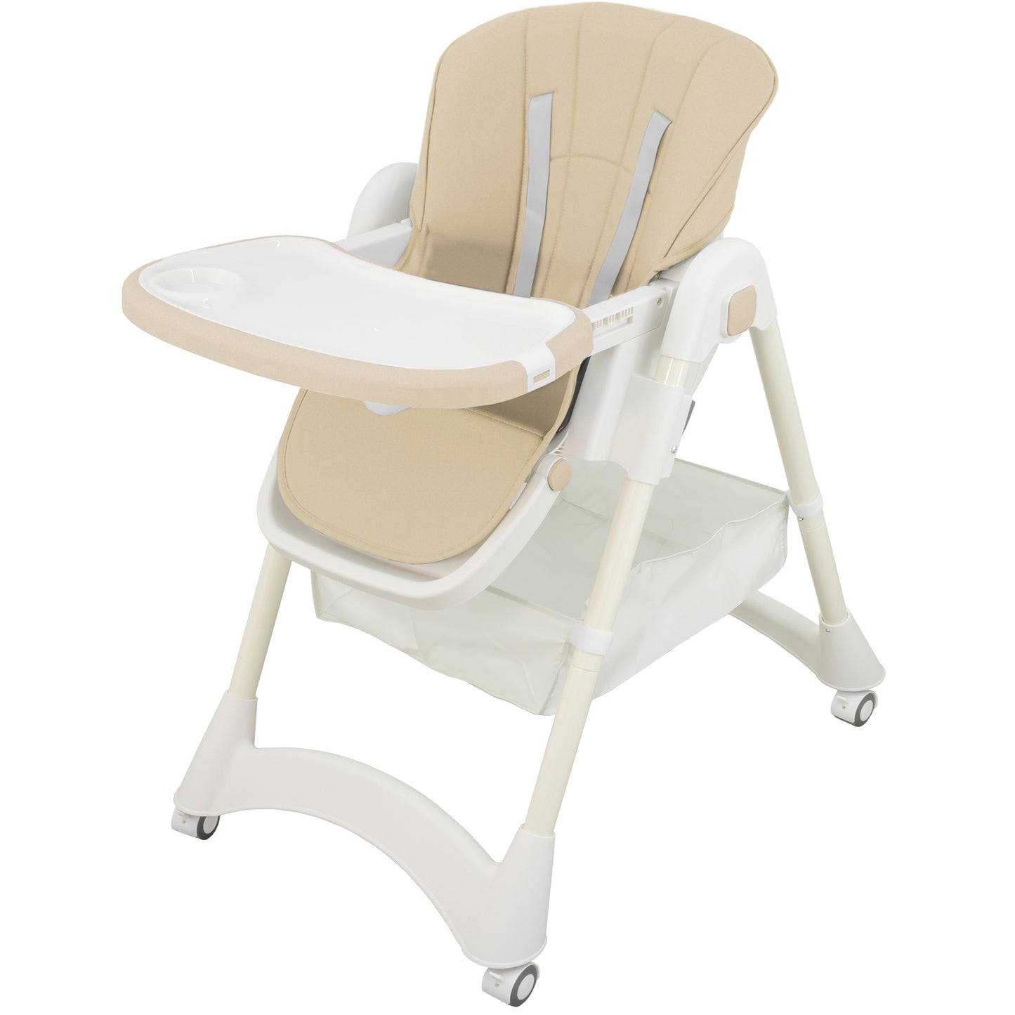 ALMAR Baby Trona de bebe evolutiva , plegable, elevable y reclinable con bandeja extraible