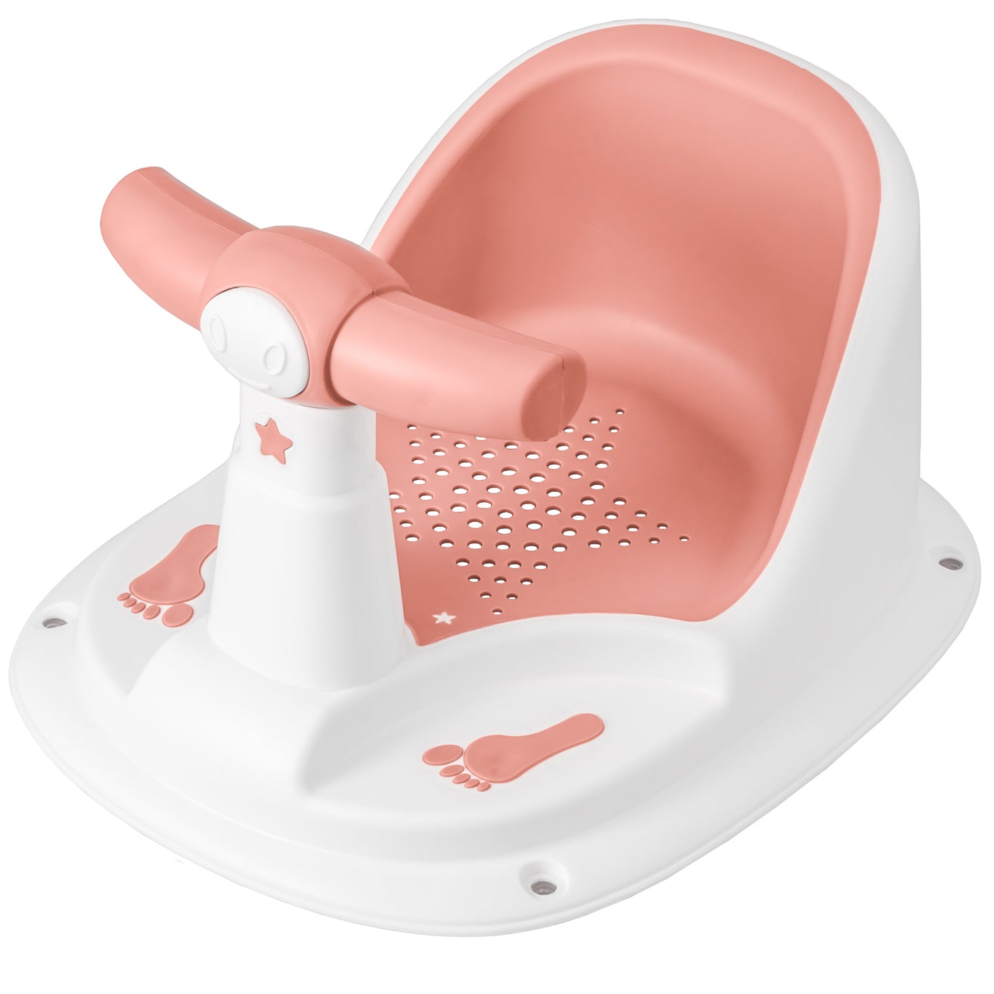 ALMAR Baby Asiento para el baño del bebe para ducha o bañera con forma de moto con ventosas