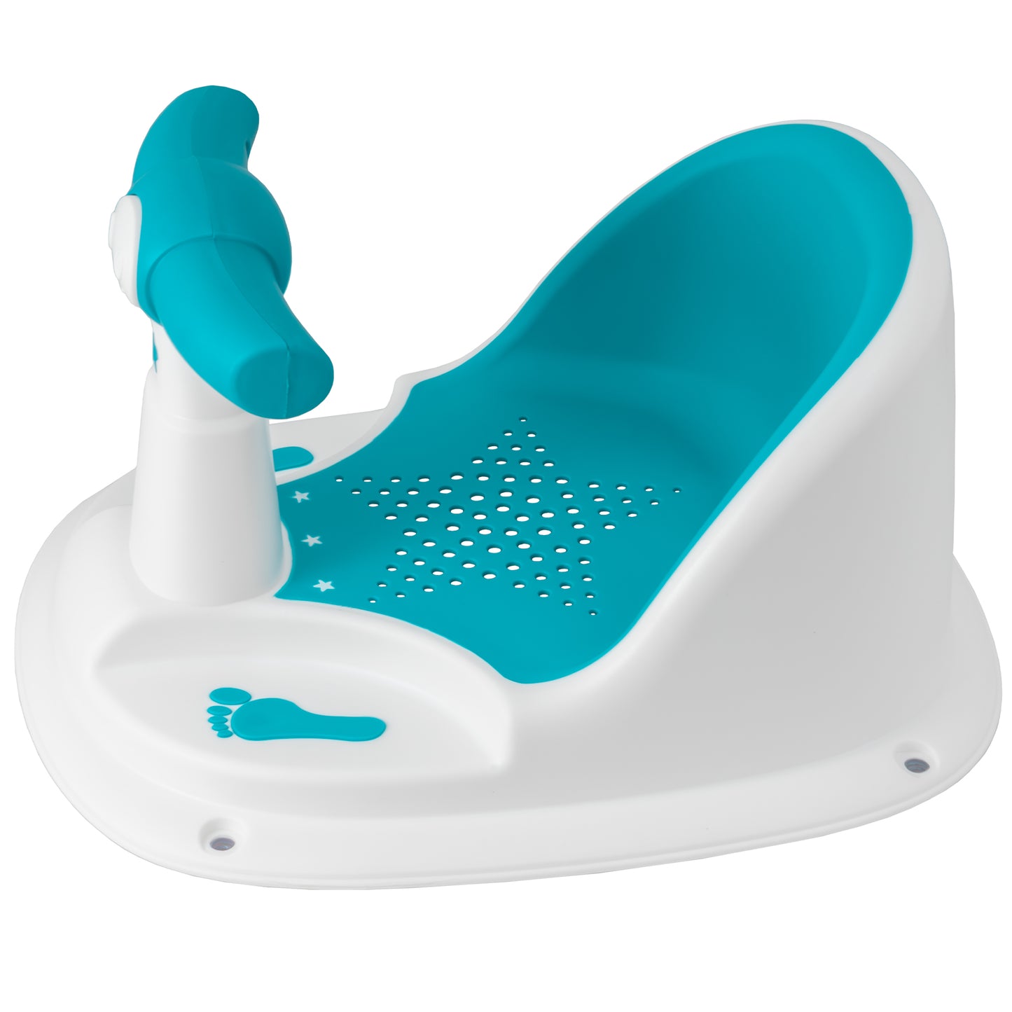 ALMAR Baby Asiento para el baño del bebe para ducha o bañera con forma de moto con ventosas
