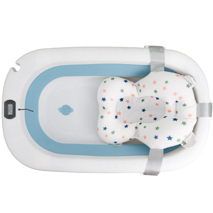 ALMAR Baby Bañera plegable bebé con termómetro cojín reductor e indicador de temperatura compacta