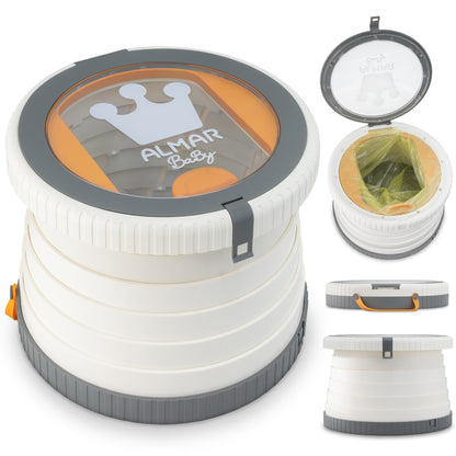 ALMAR Baby Orinal plegable para niños portátil con tapa y bolsas