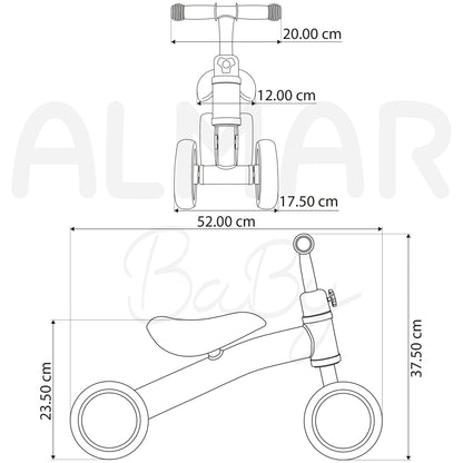 ALMAR Baby Bicicleta sin pedales para bebes de 12 a 24 meses bici de equilibrio para niños correpasillos bebe