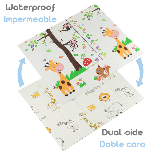 Almar Baby Alfombra Bebe Acolchada 1cm de Grosor Plegable Reversible Tapete de Actividades para Bebes y niños Modelo 4