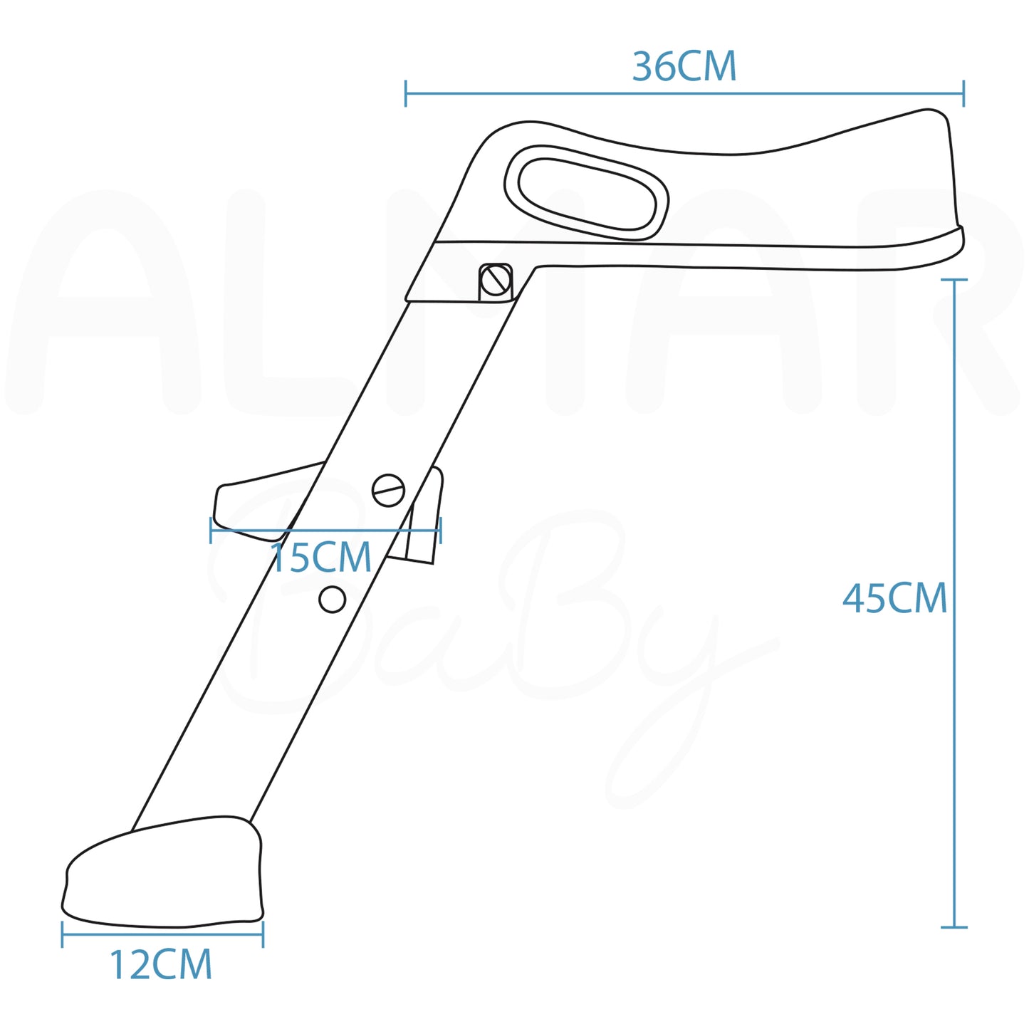 ALMAR Baby Adaptador WC con escalera para niños plegable, reductor de inodoro con cojín