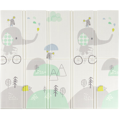 Almar Baby Alfombra Bebe Acolchada 1cm de Grosor Plegable Reversible Tapete de Actividades para Bebes y niños Modelo 2
