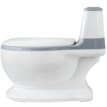 ALMAR Baby Orinal portátil con forma de wc para niños, con sonido de descarga de cadena, y portarrollos integrado
