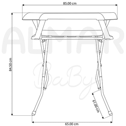 ALMAR Baby Bañera plegable para bebe con patas con tapón y antideslizante bañera portátil