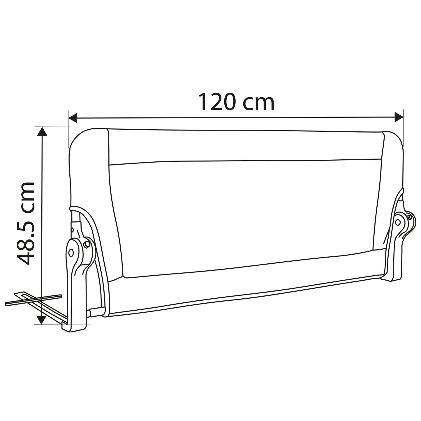 Barrera de cama plegable Almar Baby 120 cm para niños