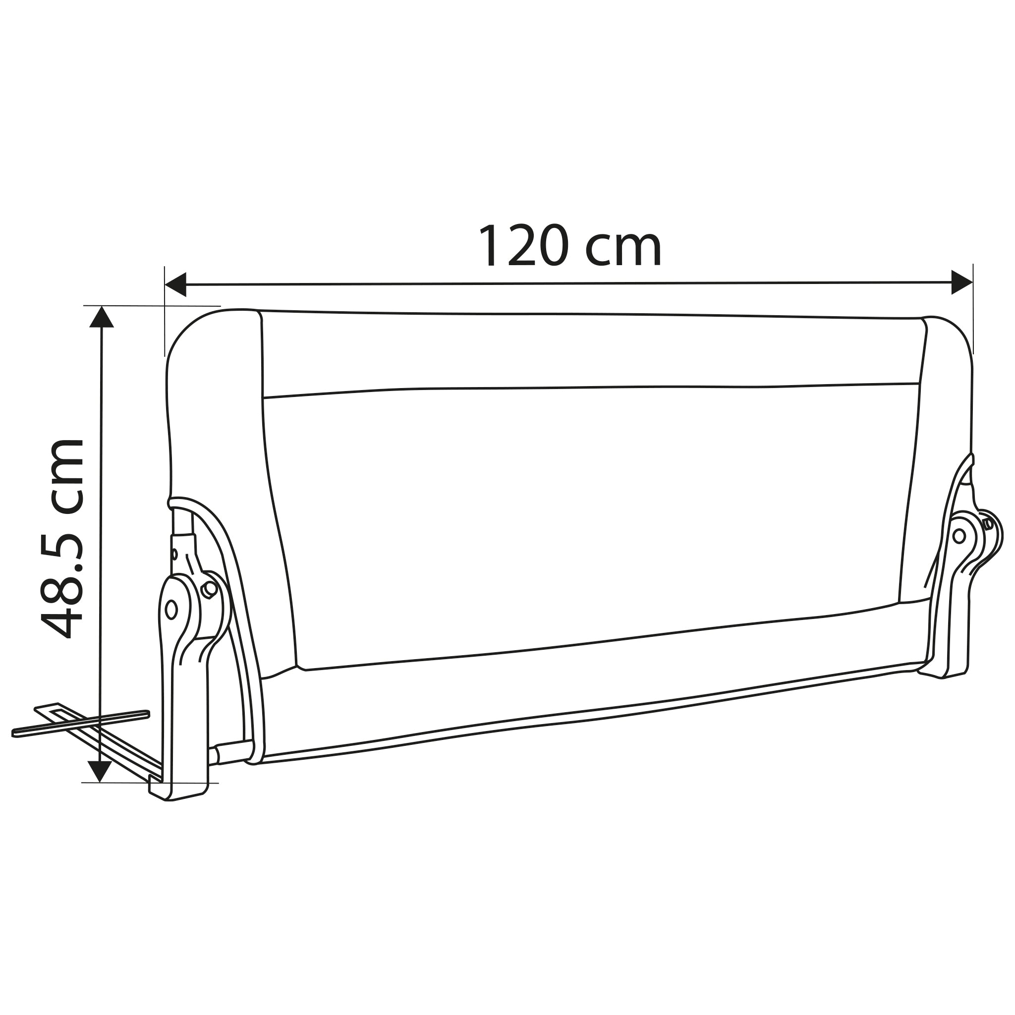 Barrera de cama plegable Almar Baby 120 cm para niños