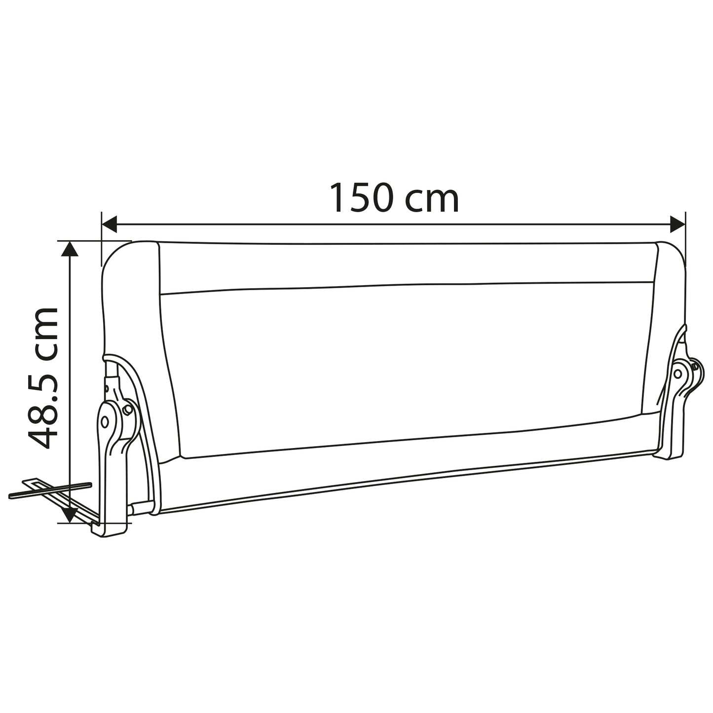 Barrera de cama plegable Almar Baby 150 cm para niños