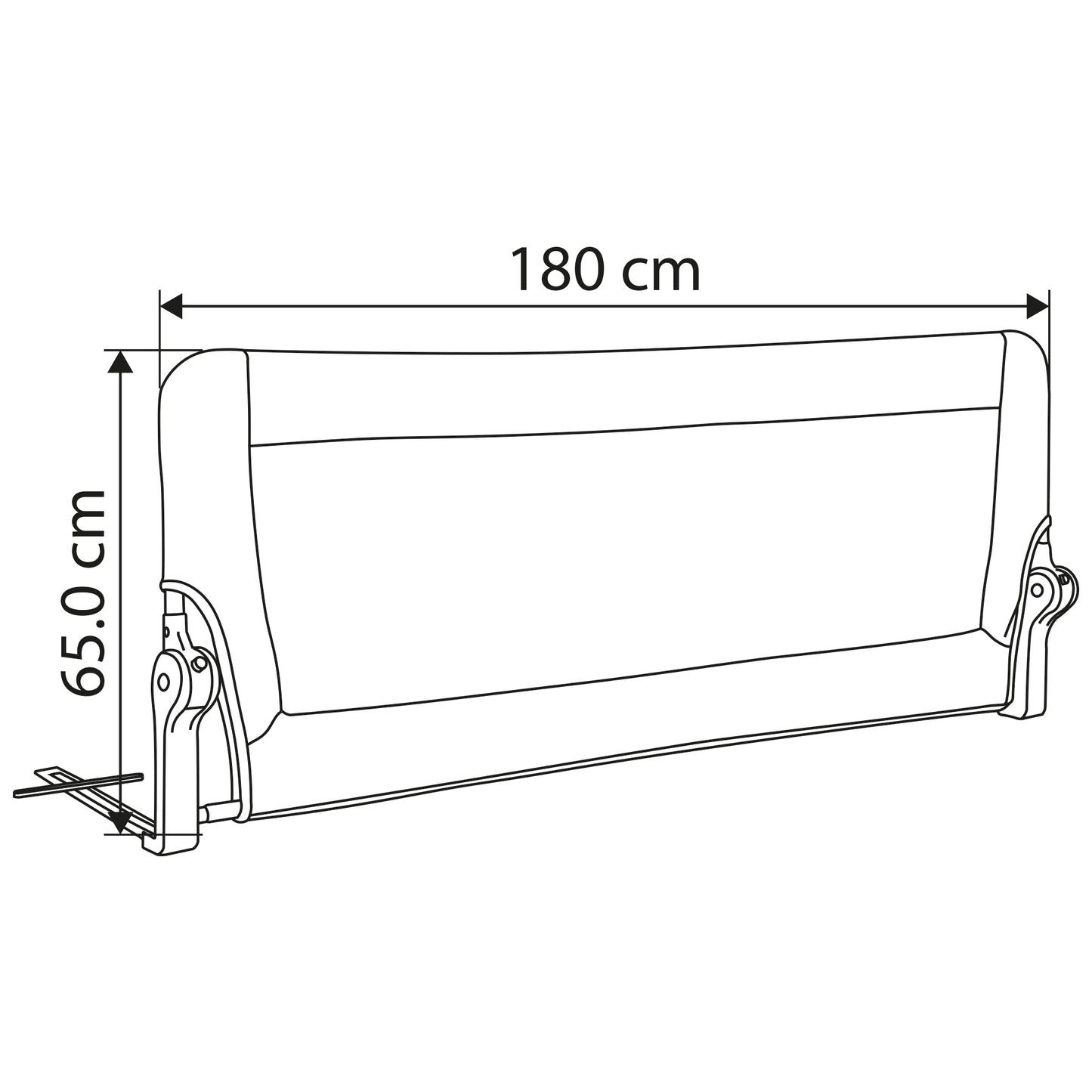 Barrera de cama plegable Almar Baby 180 cm para niños