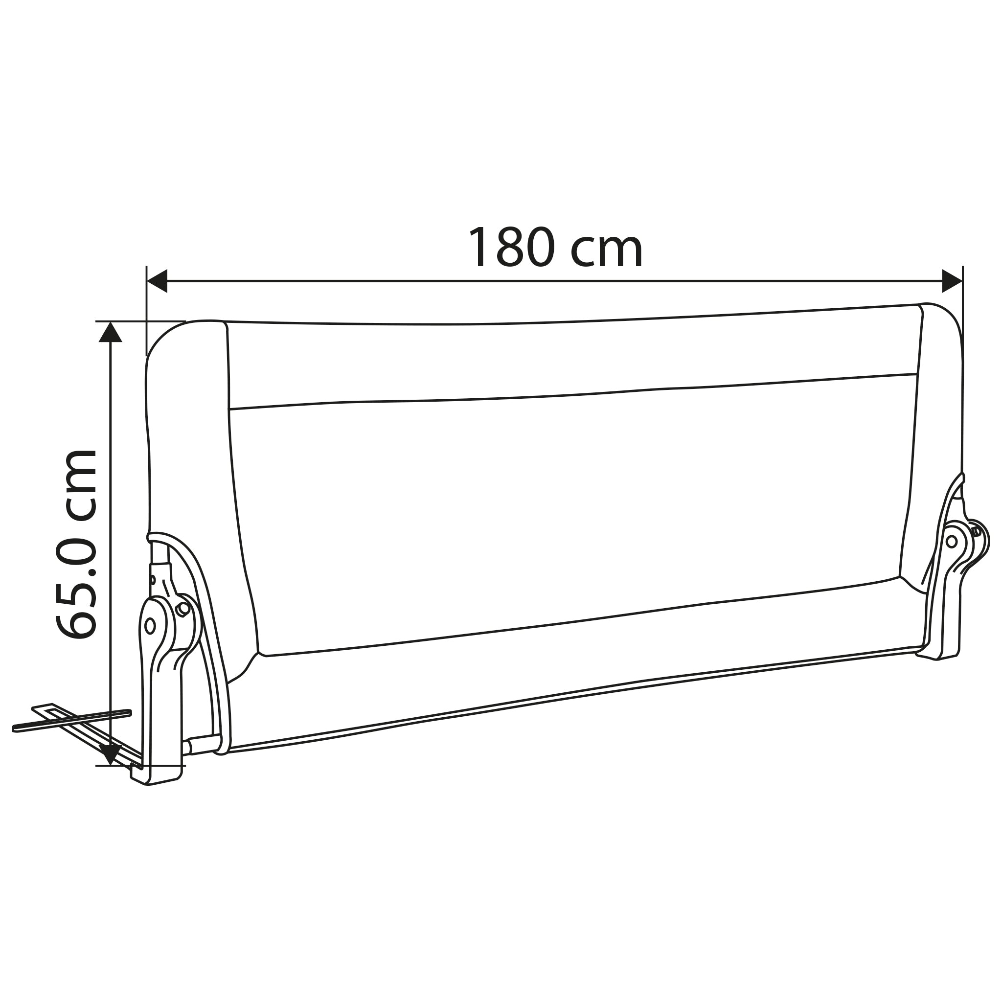 Barrera de cama plegable Almar Baby 180 cm para niños
