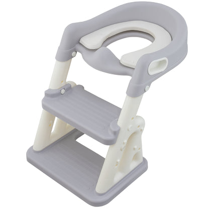 ALMAR Baby Escalera wc para niños plegable gris y blanco adaptador para el baño