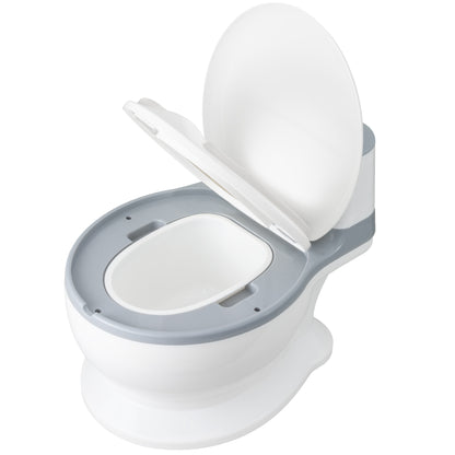 ALMAR Baby Orinal portátil con forma de wc para niños, con sonido de descarga de cadena, y portarrollos integrado
