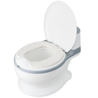 ALMAR Baby Orinal portátil con forma de wc para niños, con sonido de descarga de cadena, y portarrollos integrado