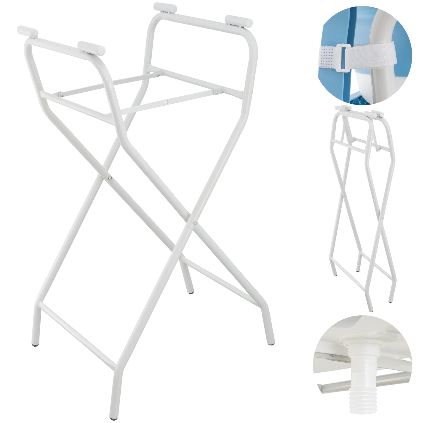 Soporte plegable para bañera de bebé – Patas metálicas estables y compactas, estructura ligera y segura