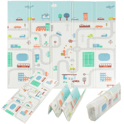 Almar Baby Alfombra Bebe Acolchada 1cm de Grosor Plegable Reversible Tapete de Actividades para Bebes y niños Modelo 3