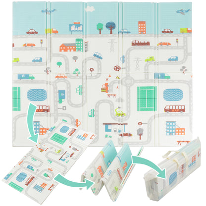 Almar Baby Alfombra Bebe Acolchada 1cm de Grosor Plegable Reversible Tapete de Actividades para Bebes y niños Modelo 3