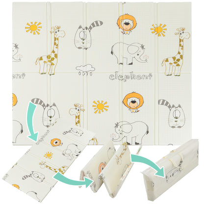 Almar Baby Alfombra Bebe Acolchada 1cm de Grosor Plegable Reversible Tapete de Actividades para Bebes y niños Modelo 4