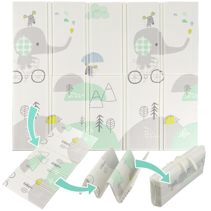Almar Baby Alfombra Bebe Acolchada 1cm de Grosor Plegable Reversible Tapete de Actividades para Bebes y niños Modelo 2
