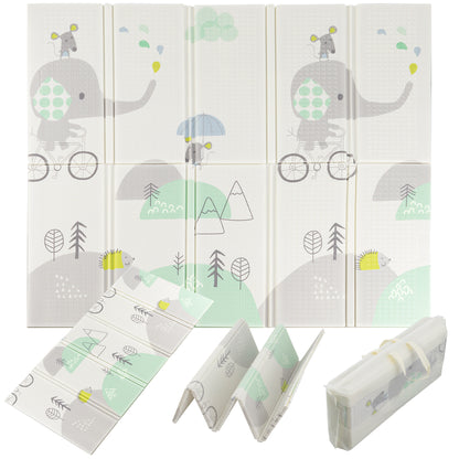 Almar Baby Alfombra Bebe Acolchada 1cm de Grosor Plegable Reversible Tapete de Actividades para Bebes y niños Modelo 2