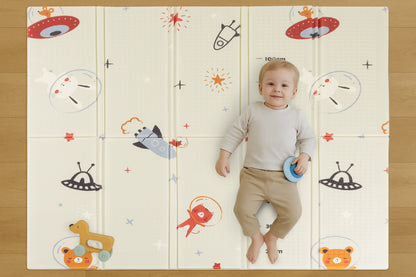 Almar Baby Alfombra Bebe Acolchada 1cm de Grosor Plegable Reversible Tapete de Actividades para Bebes y niños Modelo 1