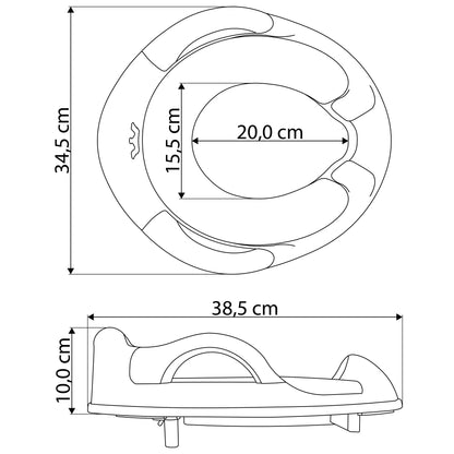 Almar Baby Adaptador wc - Asiento Reductor de Inodoro para Niños – Entrenador de Baño con Asas y Respaldo, Cojín Acolchado y Diseño Antideslizante – Universal