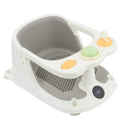 Almar Baby Asiento Elevador de Baño para Bebé con Indicador de Temperatura, Antideslizante y Ajustable – Soporte Seguro para Baño Infantil