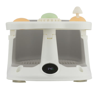 Almar Baby Asiento Elevador de Baño para Bebé con Indicador de Temperatura, Antideslizante y Ajustable – Soporte Seguro para Baño Infantil