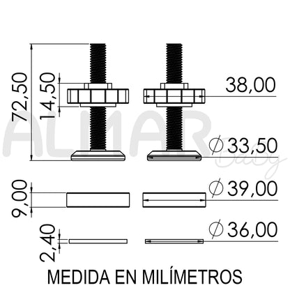 ALMAR Baby Barrera de seguridad  de 75 a 82cm para puertas, pasillos o escaleras para niños o mascotas con cierre de seguridad