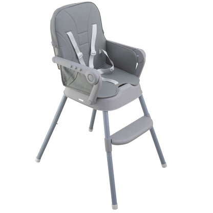 ALMAR Baby Trona Evolutiva 3 en 1 para Bebé – Silla Alta Convertible en Asiento Elevador y Silla Infantil – Ajustable, con Arnés de Seguridad, Bandeja Desmontable y Cojín Impermeable