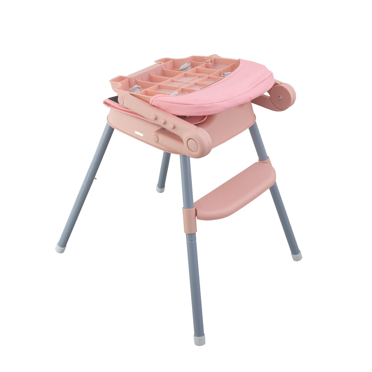 ALMAR Baby Trona Evolutiva 3 en 1 para Bebé – Silla Alta Convertible en Asiento Elevador y Silla Infantil – Ajustable, con Arnés de Seguridad, Bandeja Desmontable y Cojín Impermeable