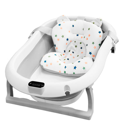 ALMAR Baby Bañera plegable bebé con termómetro cojín reductor e indicador de temperatura compacta