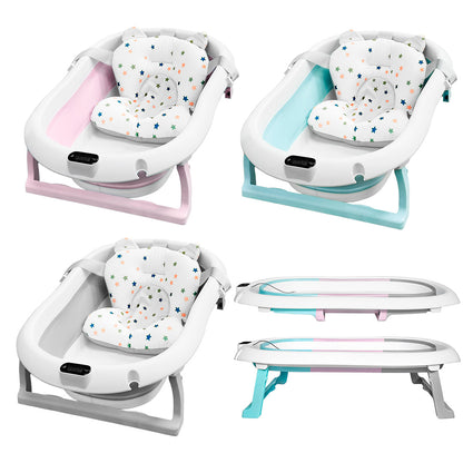 ALMAR Baby Bañera plegable bebé con termómetro cojín reductor e indicador de temperatura compacta