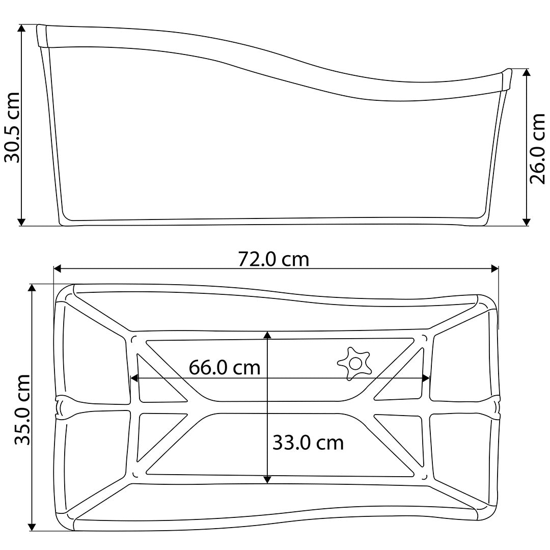 ALMAR Baby Bañera plegable transparente para bebé